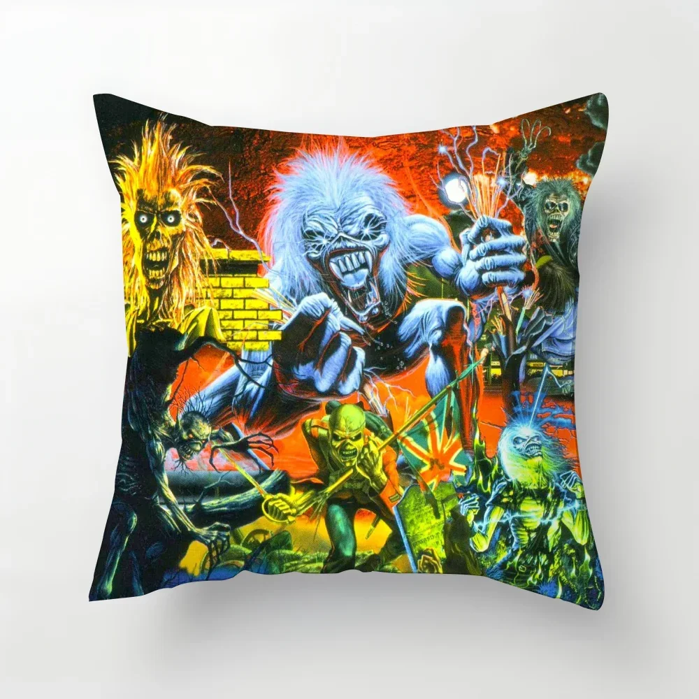 Personalized Gifts Duplex Printing I-iron Maiden Decorative Pillows for Sofa Cushions Cover Luxury Living Room Decoration Home