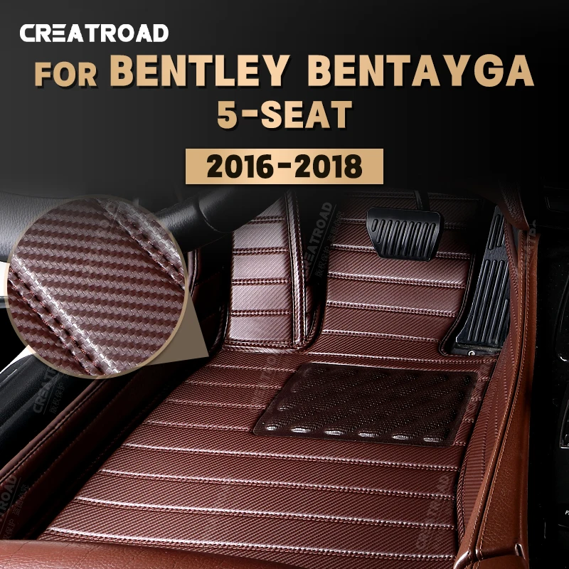 

Напольные коврики из углеродного волокна на заказ для Bentley Bentayga 5-Seat 2016 2017 2018, покрывало для ковра, аксессуары для интерьера автомобиля