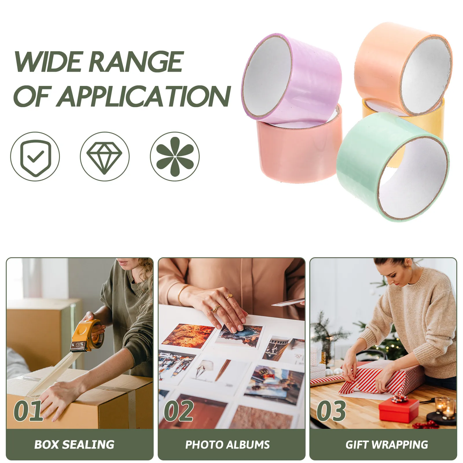 

5 Rolls Pearl Sticky Ball Tape High Tensile Adhesive Craft Material Stress Relief Decompression Colored DIY Rolling Tape