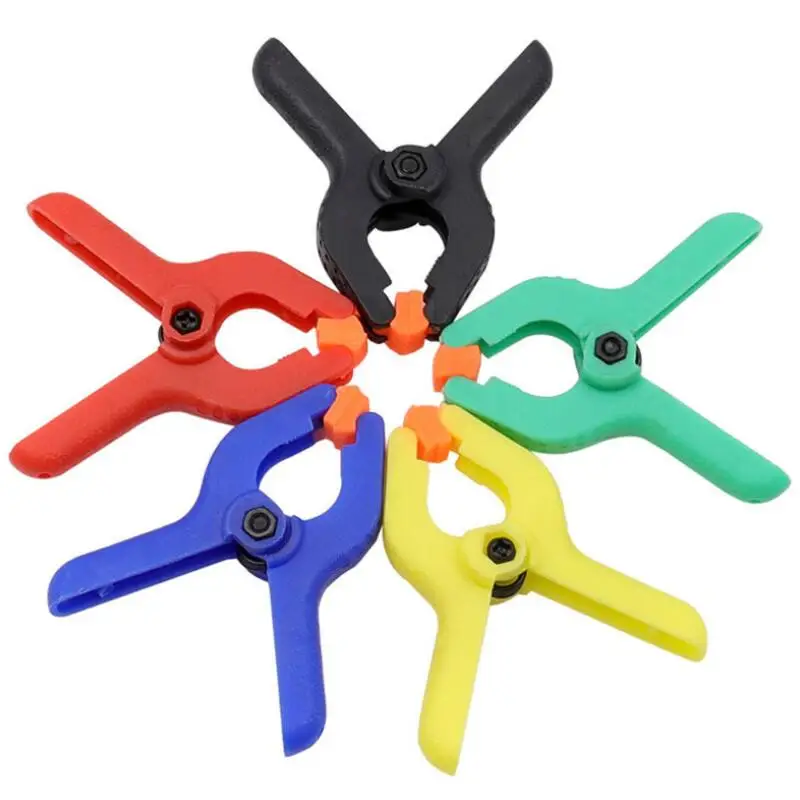 

5 PCS 2 Inch Mini Color Plastic A Clip Photographic Background Cloth Strong Sub Nylon Spring Clip Woodworking Fixing Fixture