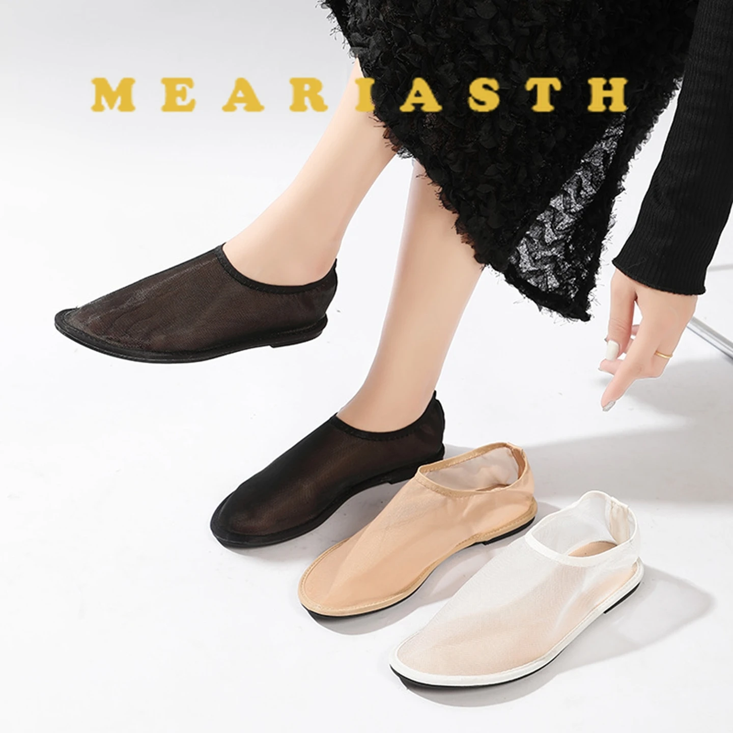 

Ins style Fashion Women Lazy Loafers Mesh Ballet Flats Spring Summer Walking Dance Shoes Woman ﻿Breathable Slip-on Espadrilles