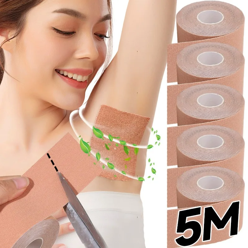 5M Sweat Absorbing Stickers Soft Underarm Cloth Self-adhesive Foot Sweat Absorbing Stickers Men Women Disposable Sweat Patch Pad