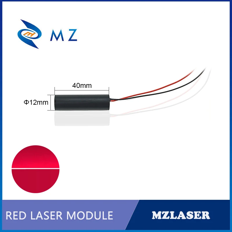 Hot Selling Compact High Stability 650nm 30mw Laser Module D12x40mm 3V Powell Lens Red Line Industrial Grade