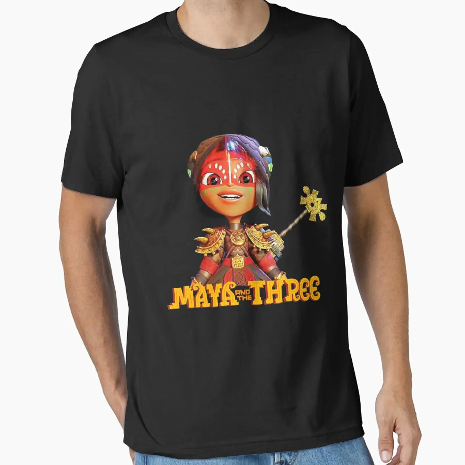 maya and the three funny cute princess Essential T Shirt vintage Washed graphic Top For Everyday Wear Slightly Stretched Soft