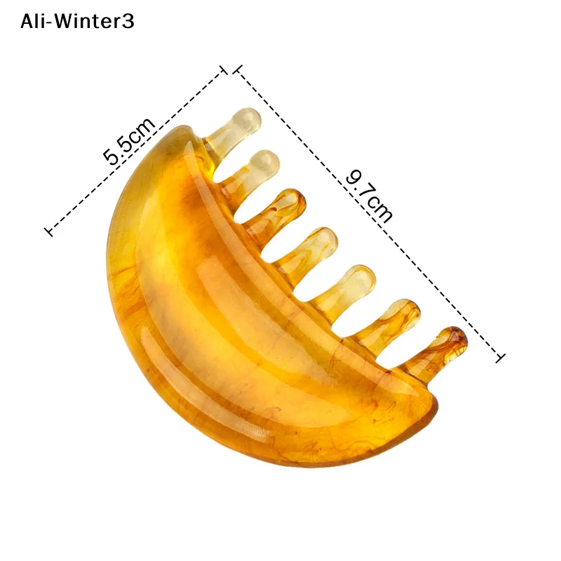 

(YY) 1 шт. Новинка 2025 года: Массажная расческа для расслабления кожи головы, массажер для лица, лифтинг-массажер для глаз, многофункциональный скребок из смолы