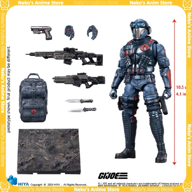 

In Stock 1/18 HIYA 4inch Action Figure Exquisite Mini Series G.I.Joe Cobra Viper Anime Collection Model Toy Gifts for boys