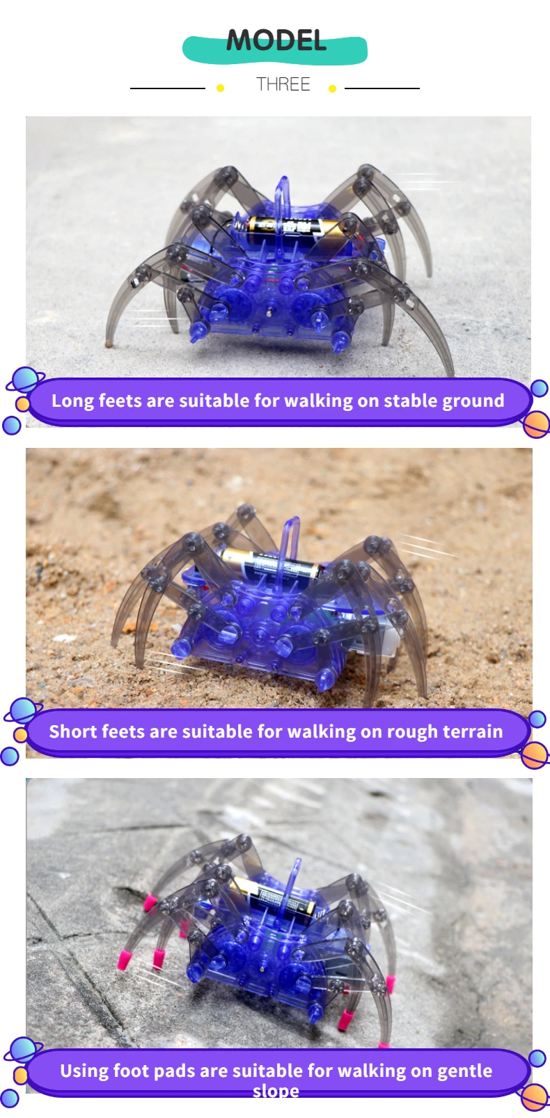 Heißer Verkauf Neue Elektrische Roboter Spinne Spielzeug DIY Pädagogisches Stem Robotic Baut Kits für Kinder Weihnachten Halloween Geburtstag Geschenke – Detail 3
