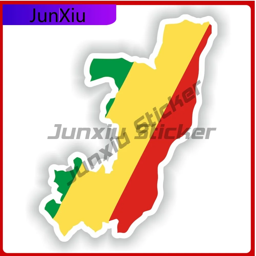 

Republic Of Congo Map Flag Silhouette Sticker Vinyl Waterproof Decals Graphics Car Decoration Stickers Custom Refit Decals Bike