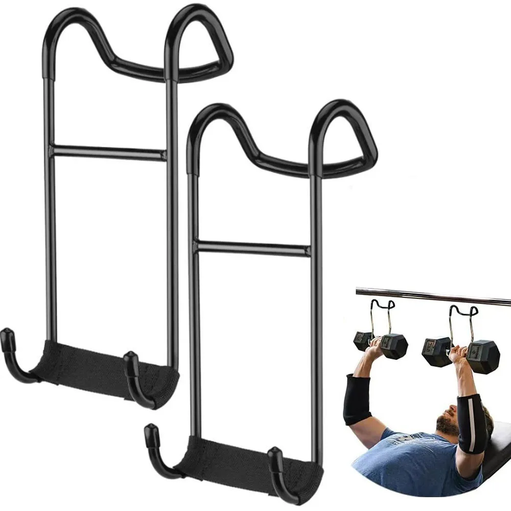 Dumbbell Spotter Hooks Dumbbells Rack Attachments 225lbs Capacity Dumbbell Spotter Hanger Barbell Attachment For Shoulder