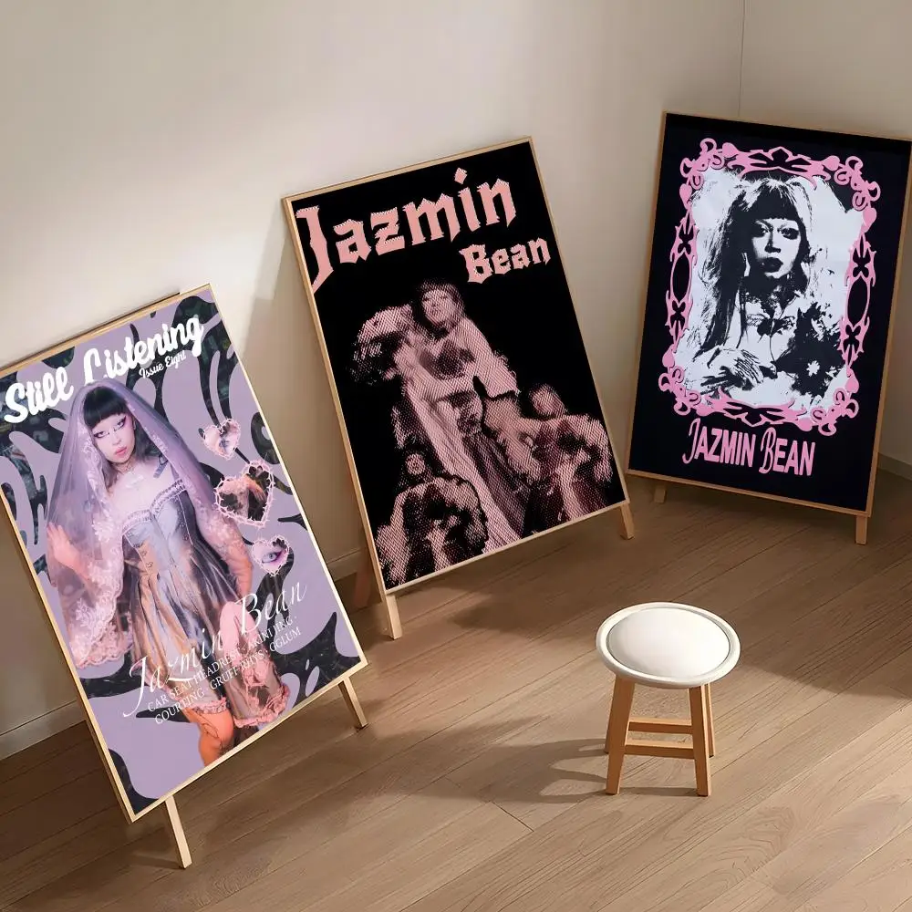 ملصق المغني J-Jazmin B-Bean سهل التركيب ذاتي اللصق عالي الدقة لتزيين الحائط مقاوم للماء ومقاوم للتمزق وغرفة النوم المنزلية هدية مثالية #2