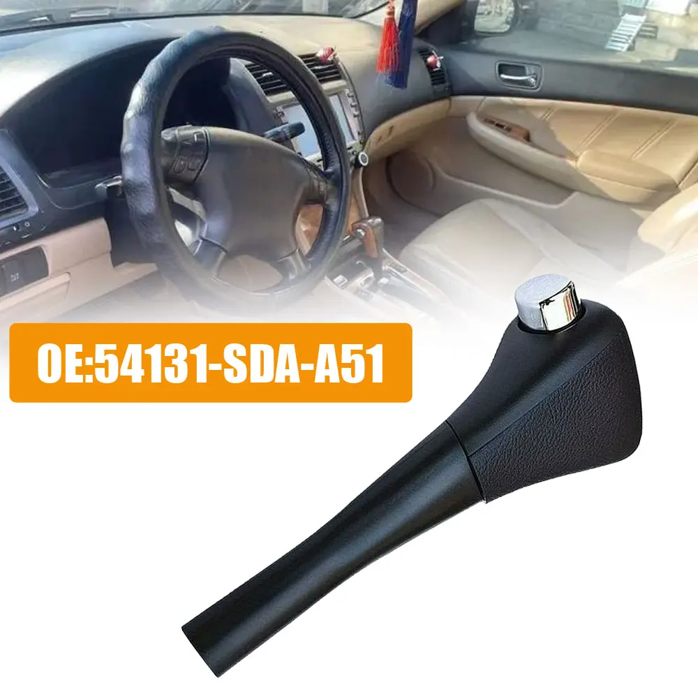 

Black Leather Plastic Car Automatic Gear Shift Lever Shifter Knob Handle Fits Honda Accord 2003-2005 Interior Car Accessories