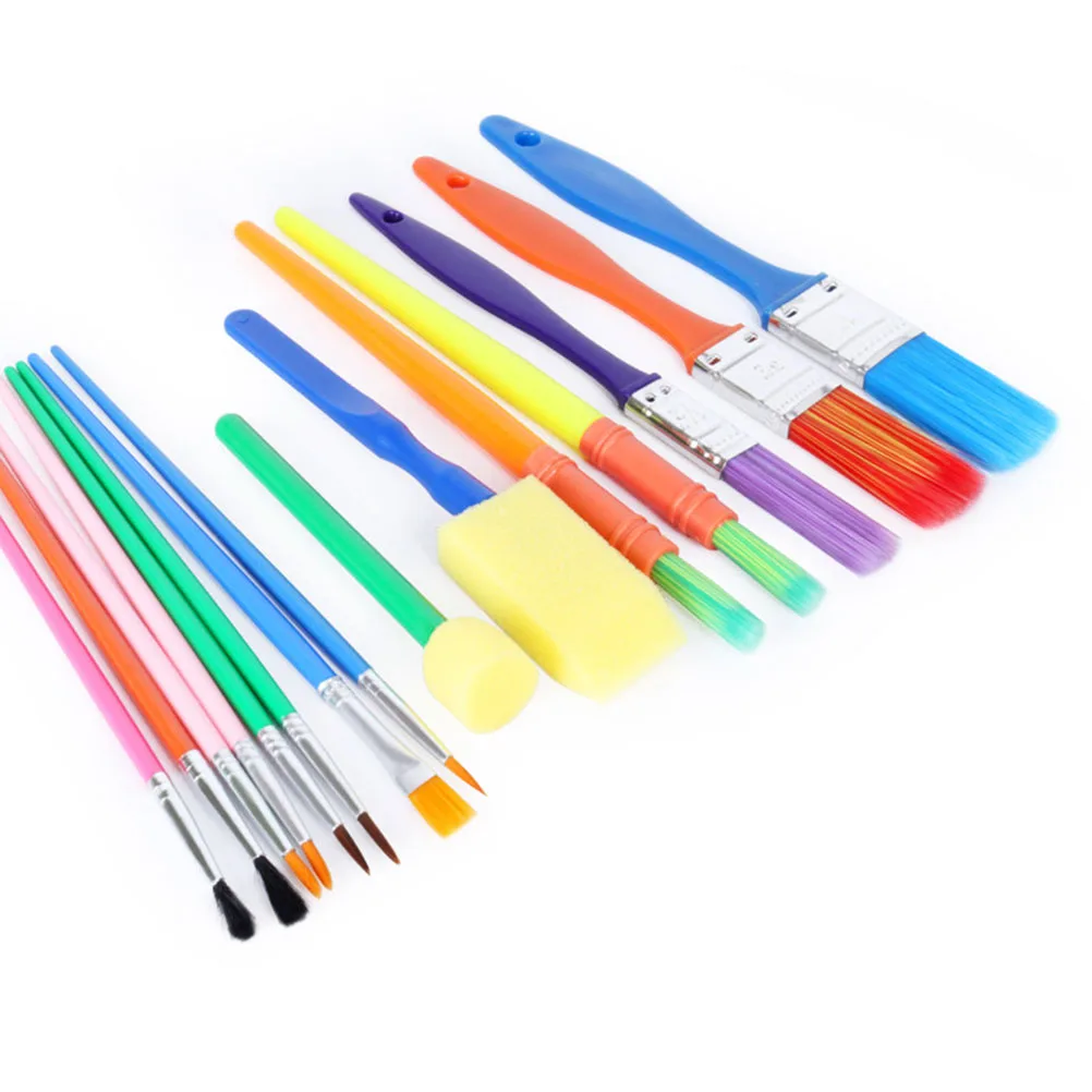 

15 Pcs Kids Painting Brushes Set Art Tools Sponge Early Education Toys Children Art Supplies Watercolor Acrylic