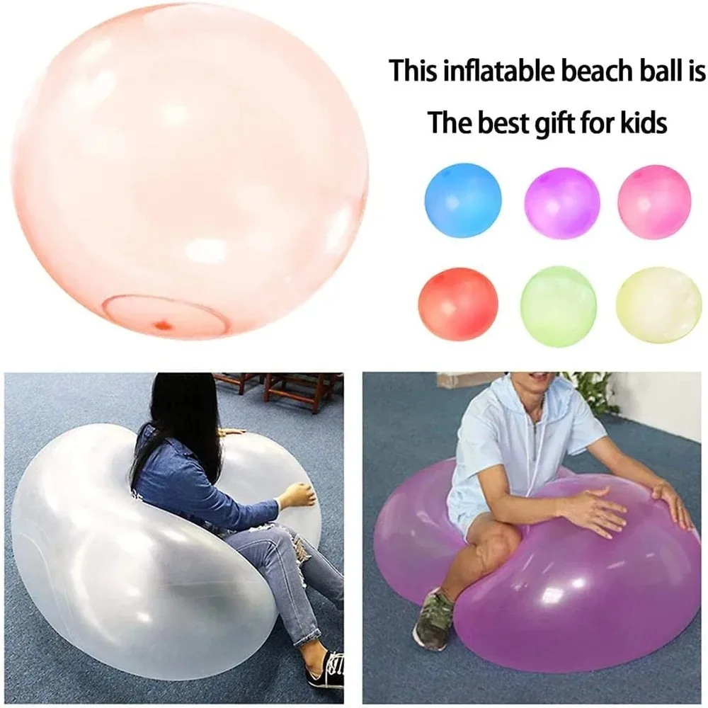 70cm Inflatable Bubble Ball Toy for Kids - Outdoor Water Filled Bouncy Ball Jumping Beach Pool Toys, Children's Birthday Gift