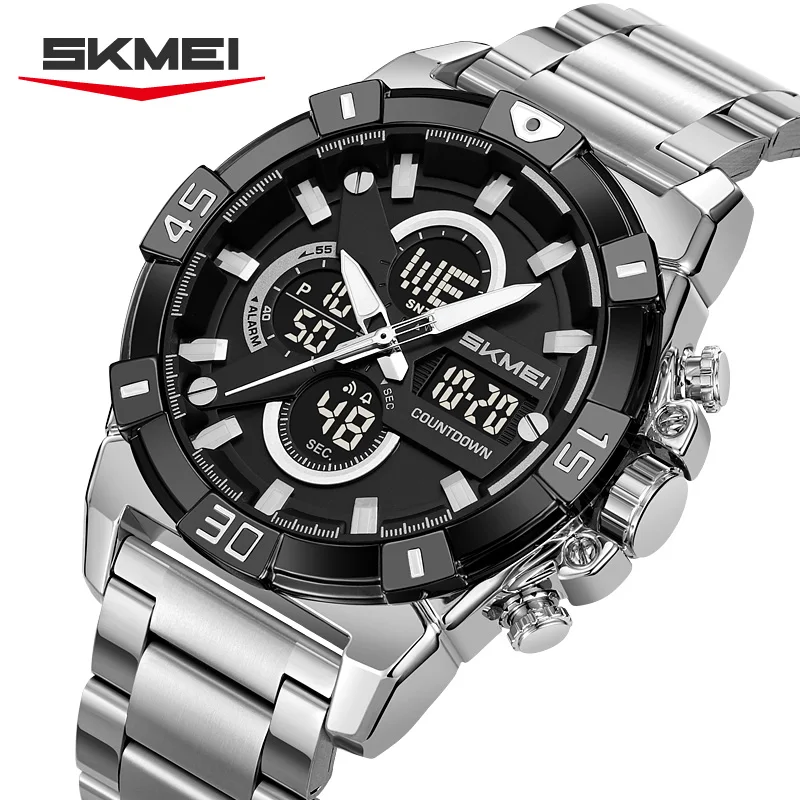 SKMEI 2593 Casual Men's Electronic Wristwatch Luminous Chronograph Alarm Clock Calendar Fashion Outdoor Sports Watches for Man