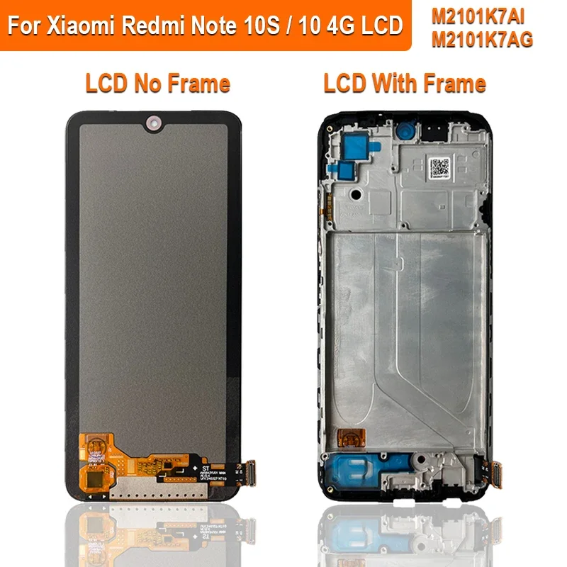 6.43\'\' Super AMOLED LCD For Xiaomi Redmi Note10S LCD M2101K7AG LCD Touch Screen Digitizer Assembly For Redmi Note 10 4G Display