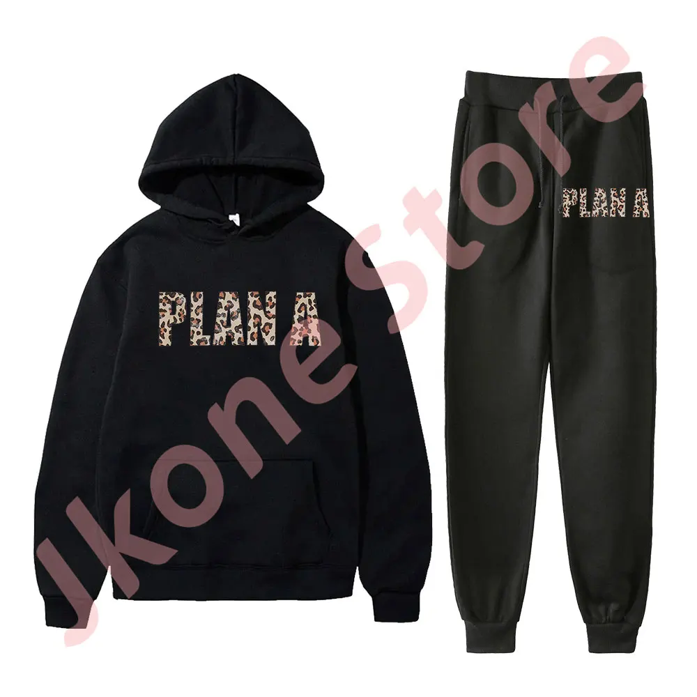 Lil Tecca Plan A Album Logo Merch Hoodies Jogger Pants Set Unisex Fashion Casual HipHop Streetwear