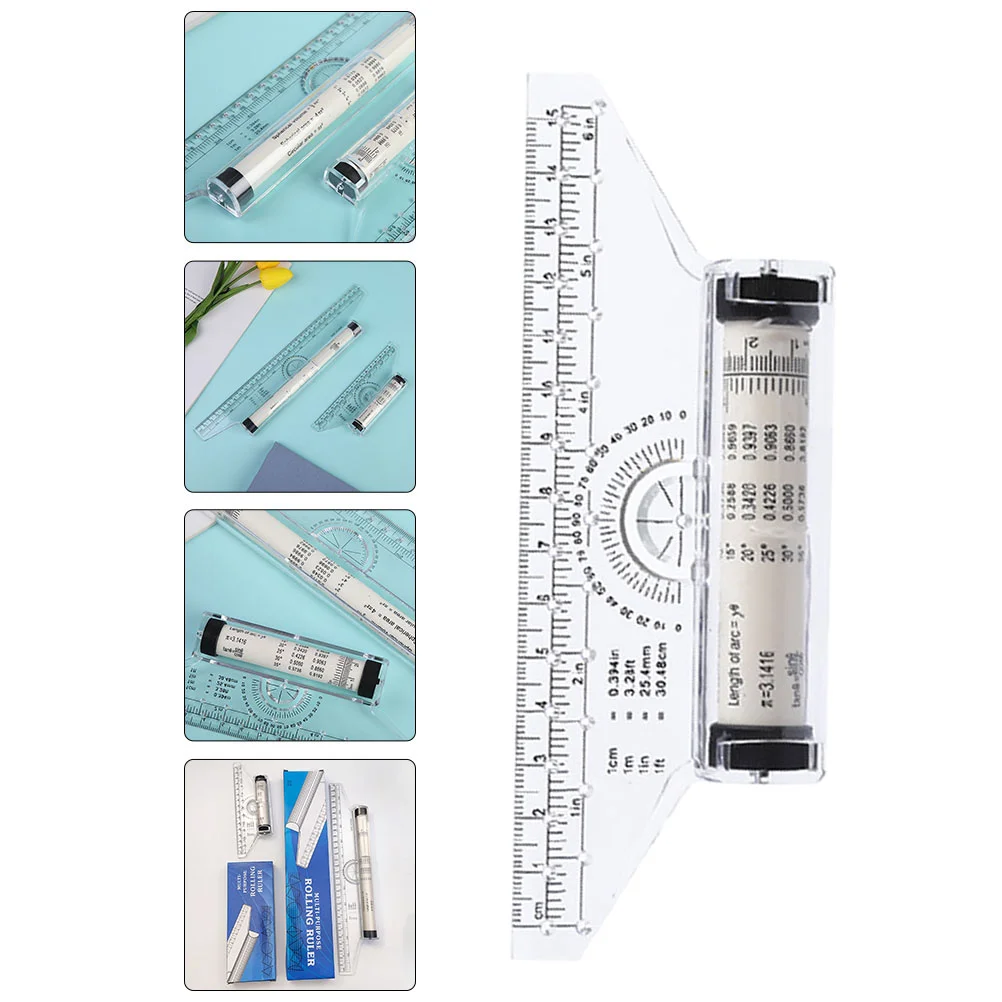 Measure Parallel Roller Ruler for Angle Measurement Square Quilting Plastic Drawing Student Use