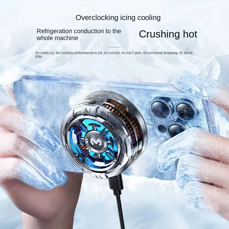 CX08 Mobile Phone Cooler Magnetic Cooling Fan for iPhone Android PUBG Gaming Cooler System Back Clip Heat Sink Radiator Cooler