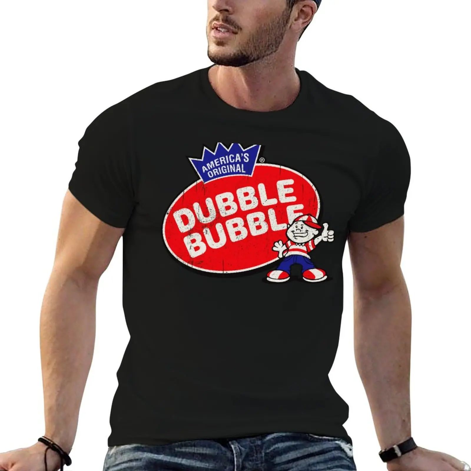 Dubble Bubble Kid Worn T-Shirt cute tops graphic t shirts workout shirts for men