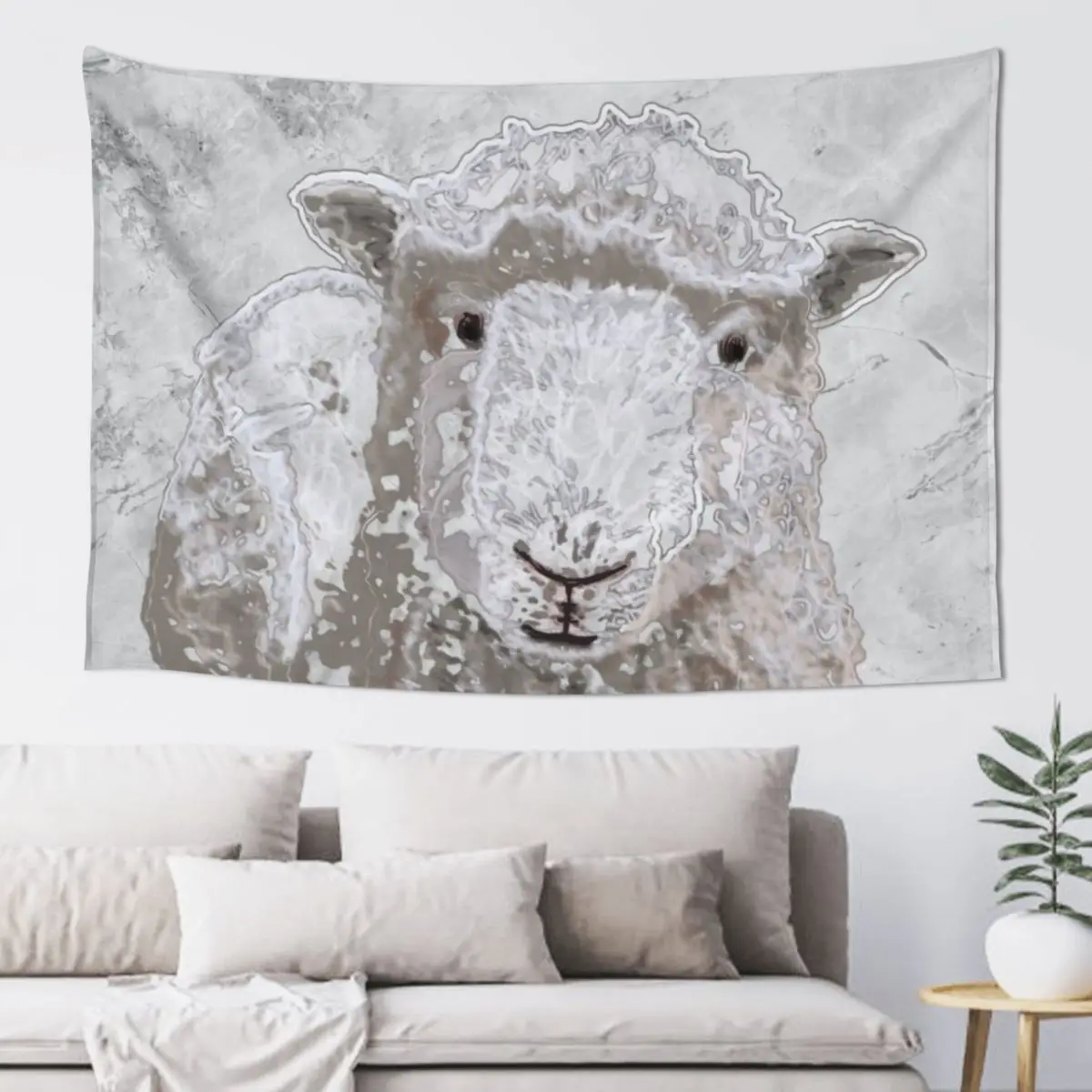 

Sheep in winter | sheep lover Tapestry Home Decorators Aesthetic Decoration Hanging Wall Tapestry