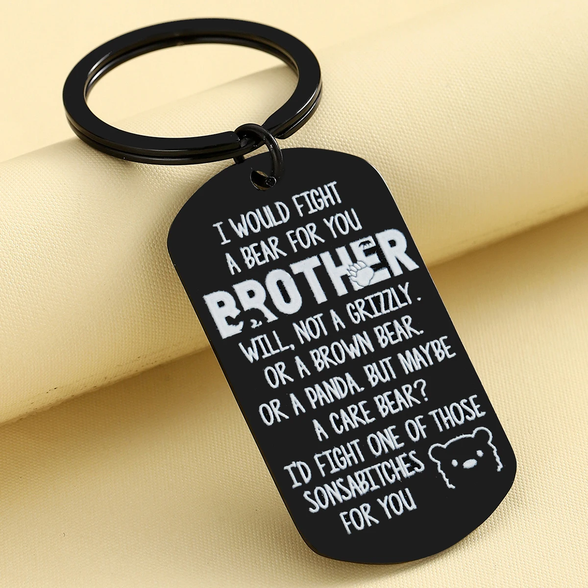 Big Brother Bear Gifts for Hip Adult Men's Brother Birthday Gift from Sisters I Love You Brother Gift Keychain