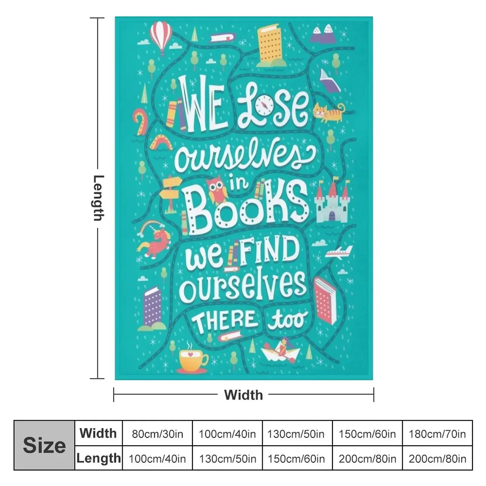 Lose ourselves in books Throw Blanket couch cozy soft plush fuzzy picnic outdoor blanket