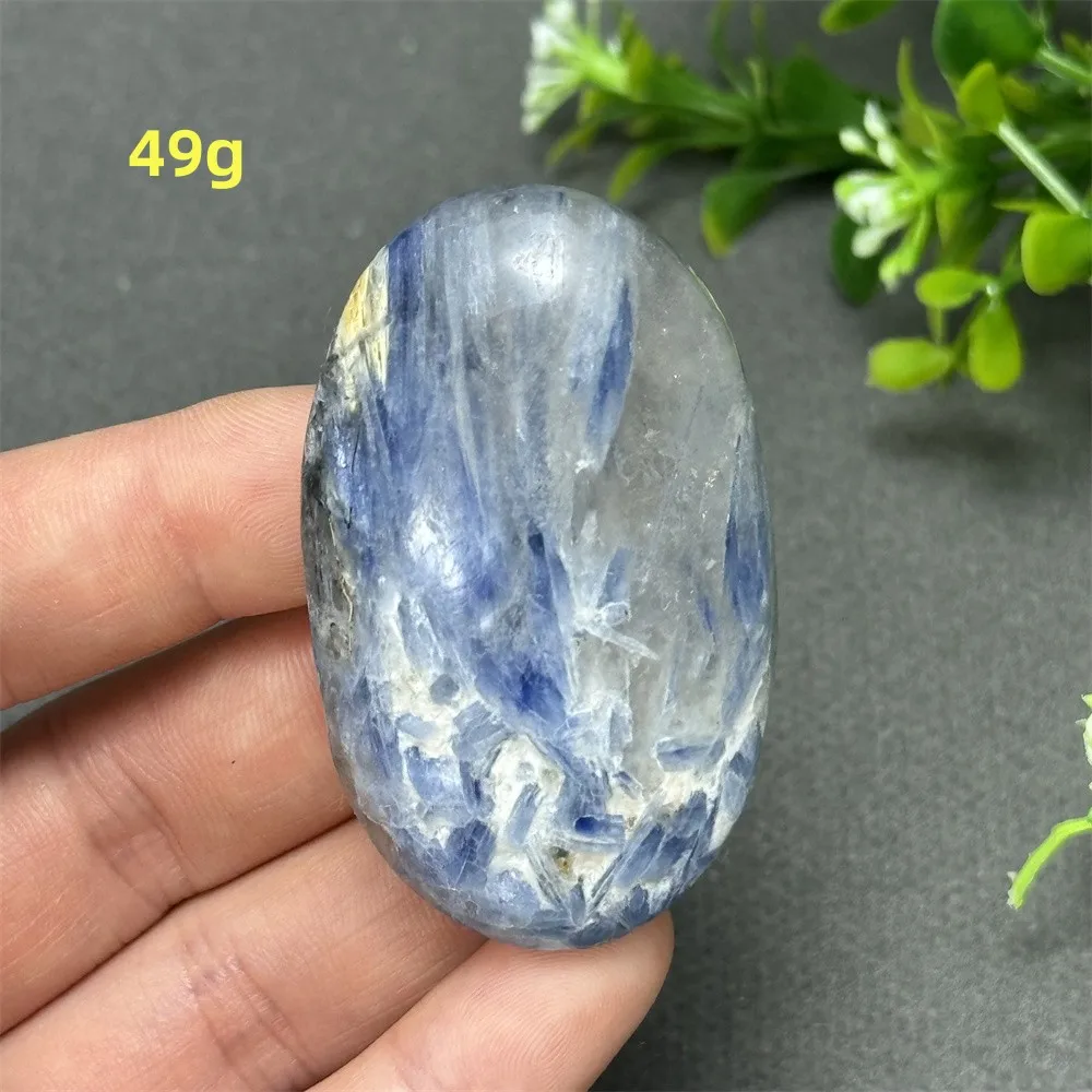 Natural Blue Kyanite Palm Play Quartz Mineral Home Decor Feng Shui Reiki Meditation Energy Healing Holiday Gift