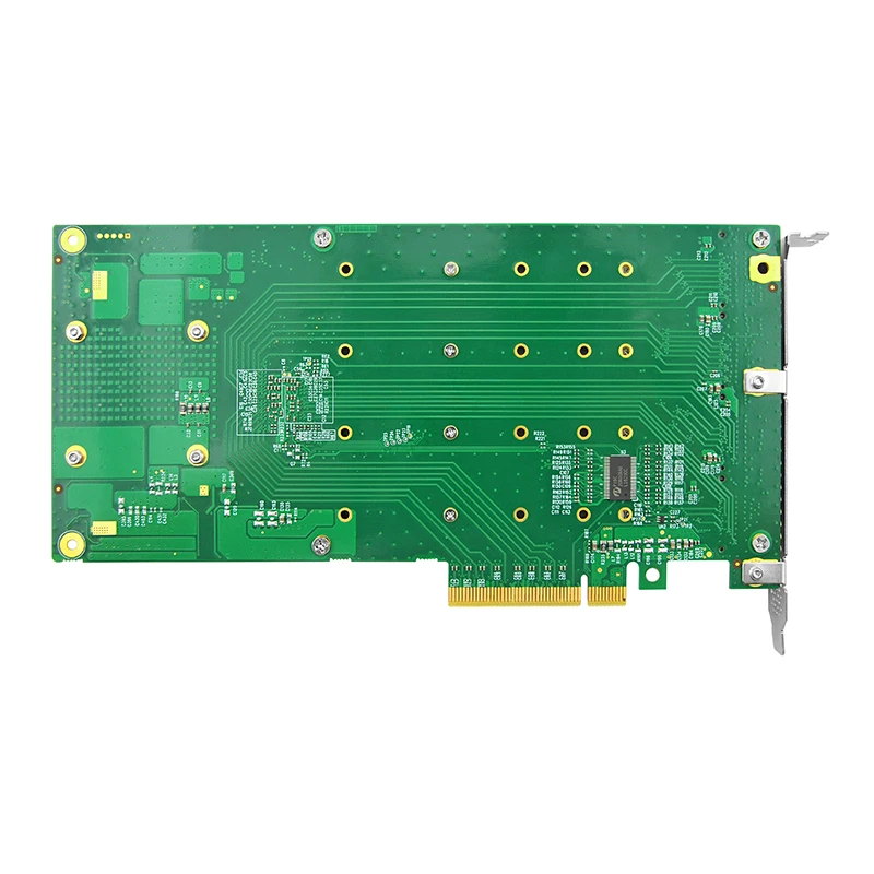 Imagem -02 - Adaptador Pcie x8 para Portas M.2 m Key Nvme Ssd com Suporte Plx 8725 22110 mm