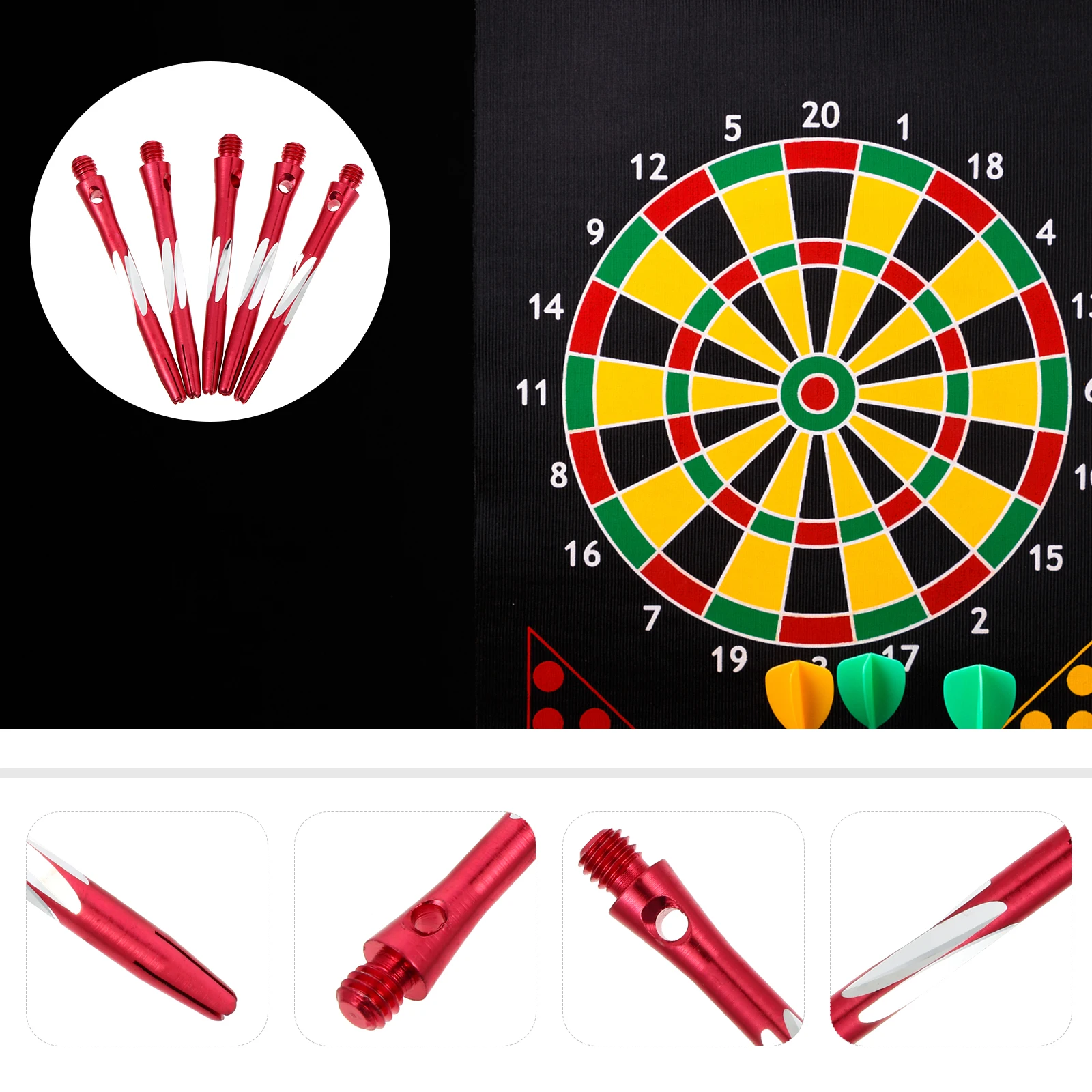 

5pcs Dart Shaft Accessories Alloy Medium Shafts Replacement Standard Dart Rod Supplies Gaming Exciting