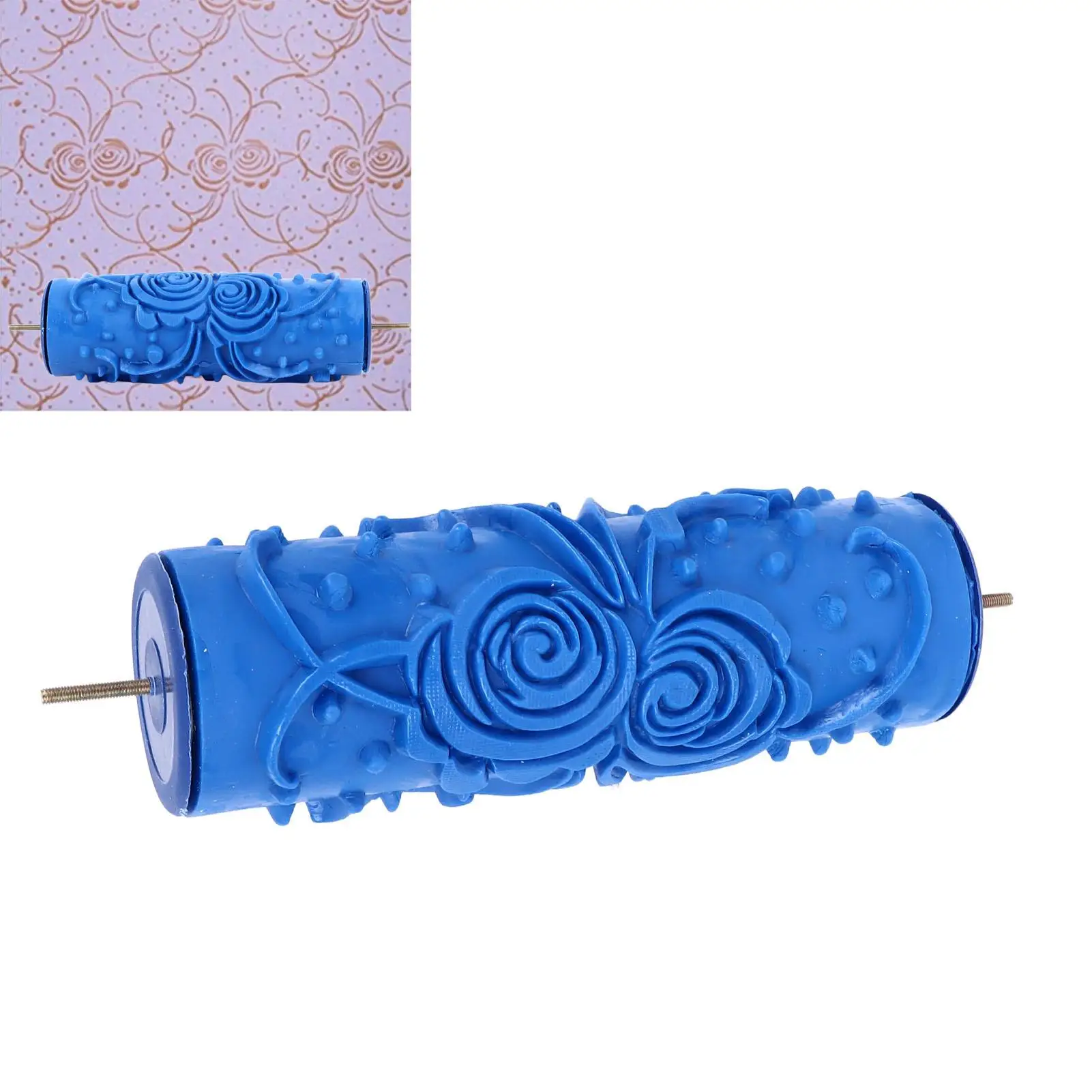 5in Rubber DIY Texture Paint Roller for Beautiful Patterns Reusable Decorative Wall Art Stencil Design Tool