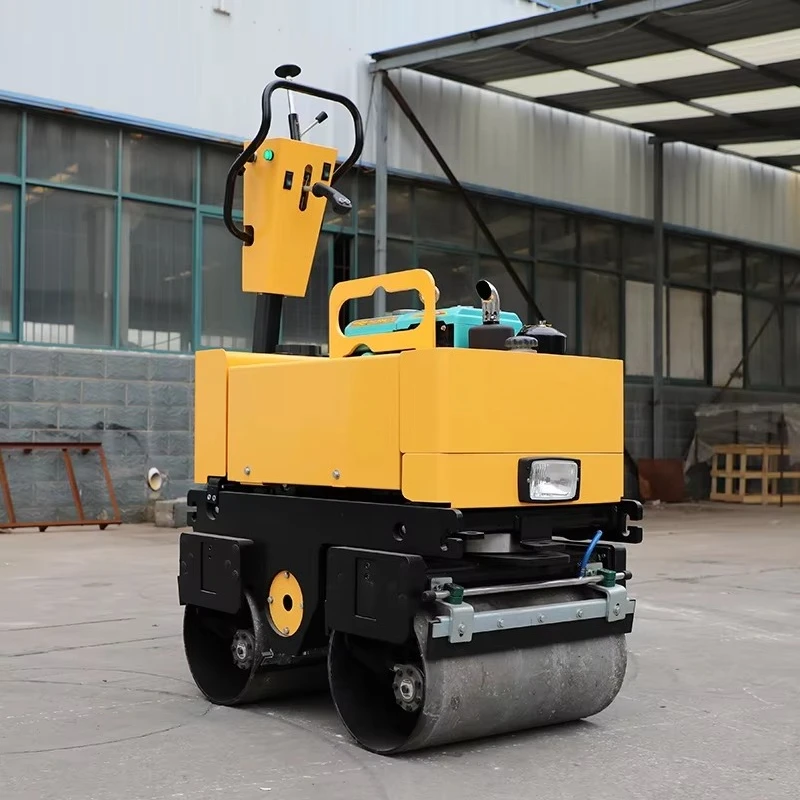Picture 3: Double Drum Vibratory Road Roller Compactor Full Hydraulic Mini Walk-Behind with Famous Brand Engine