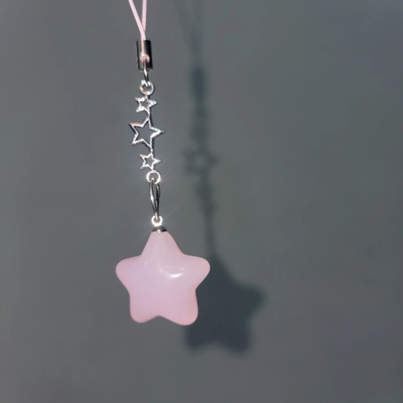 Bunter fünfzackiger Stern-Kristallperlen-Schlüsselanhänger-Anhänger, Hängeetiketten, Legierung, Schmuck, Halskette, DIY-Zubehör – Detail 12