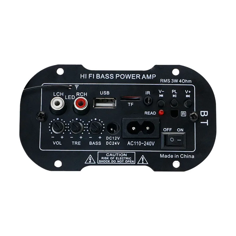 المنزل المدمج في بلوتوث عالية الطاقة المتكلم مكبر كهربائي مجلس 12v24v220v مضخم صوت عالمي سيارة الصوت الرئيسي