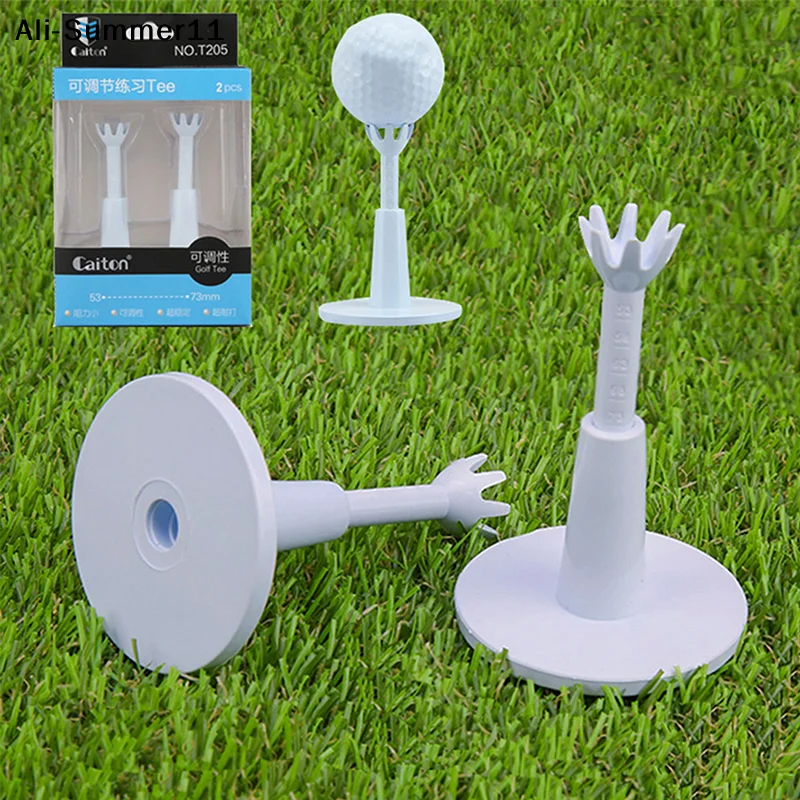 

【Wq0】1/2Pcs Adjustable Golf Ball Holder Golf Tee Golf Swing Trainer Golf Practice Tees Golf Accessories