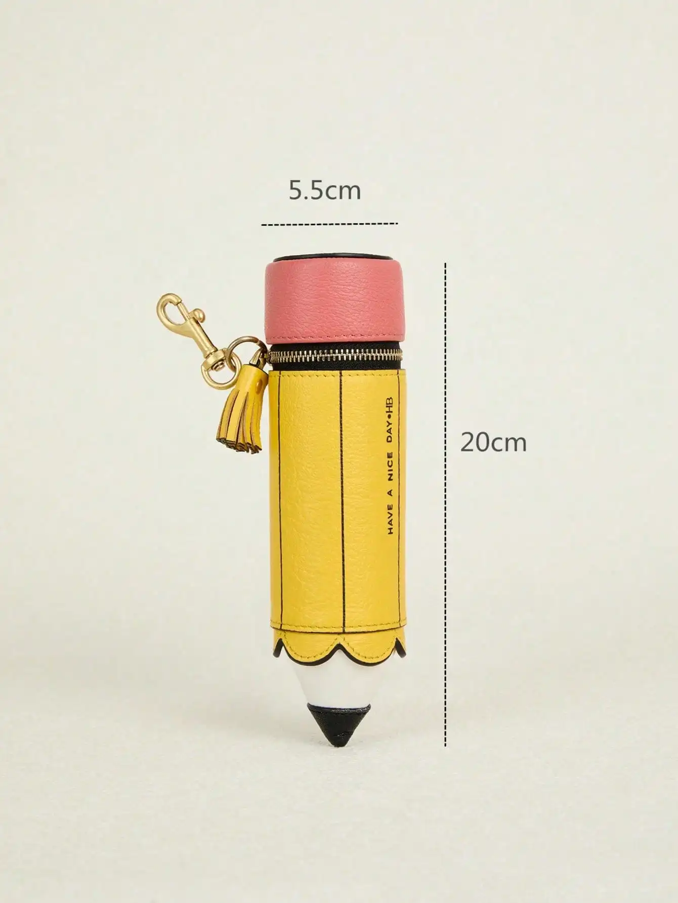 Cute pencil special shaped coin purse yellow lipstick holder money pouch bag charm Microfiber leather best gift for women lady g