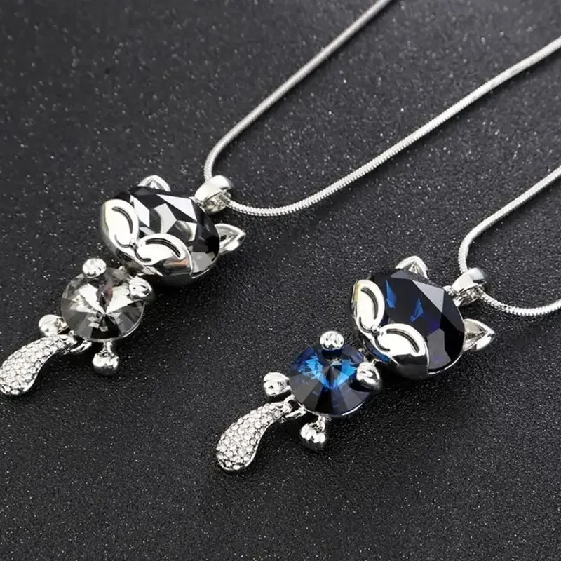 Cute Cat Long Necklaces & Pendants for Women Maxi Collier Femme Fashion Necklace Statement Colar Accessories Jewelry 2026