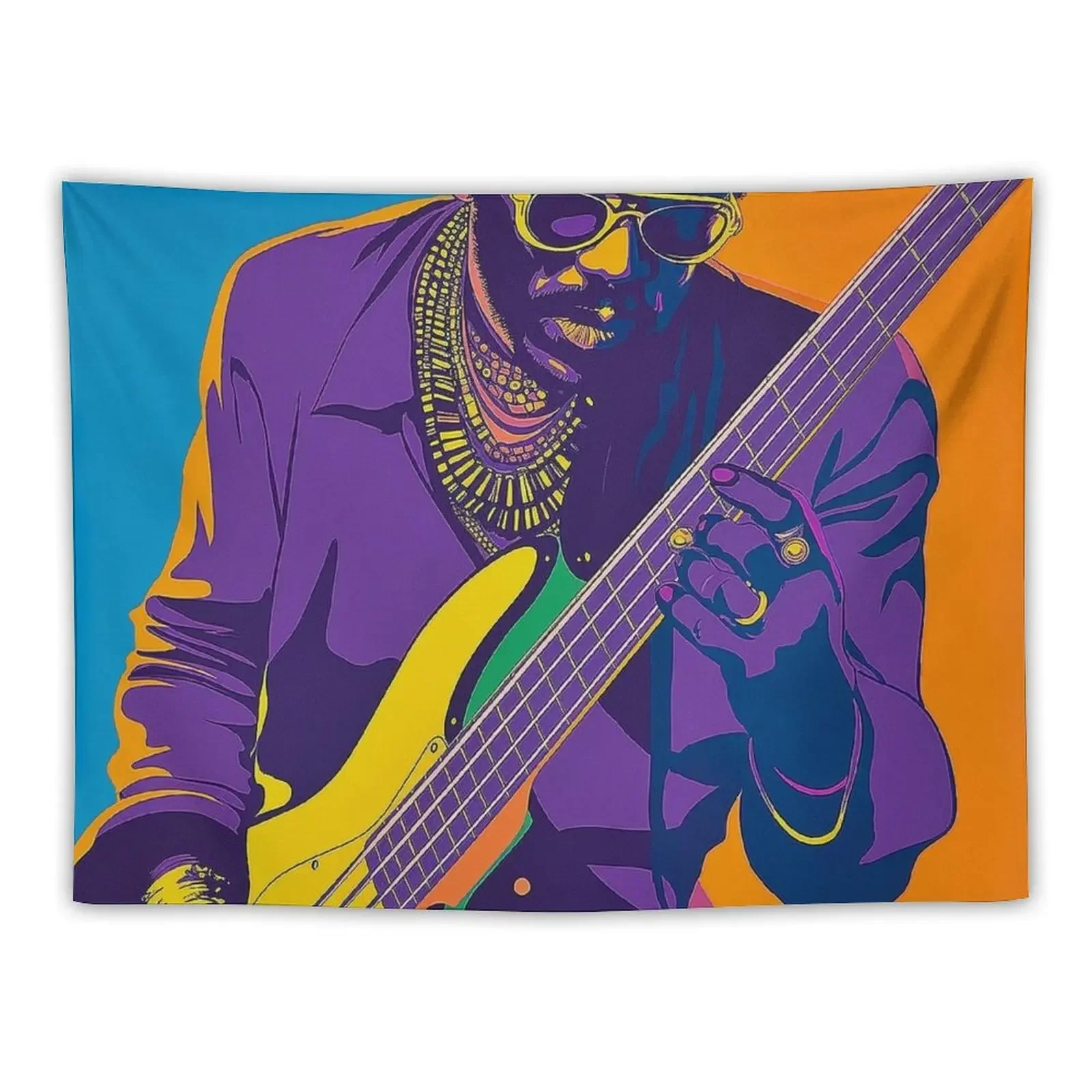 

Soulful Sounds Guitarist Tapestry Wall Deco Wall Hanging Art Mural Tapestry