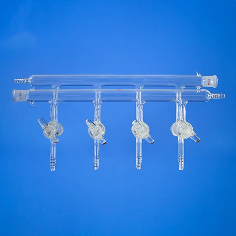 1PCS Double row tube vacuum gas distributor 4/5/6 section door LH-79 laboratory vacuum glass valve