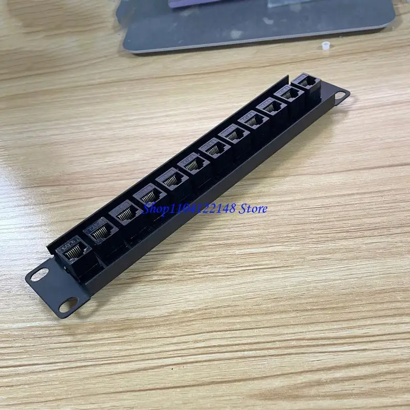P9FA 12-Port CAT6 Shielded Patch Panel 10G Ready Metal Housing Color-Coded Labeling