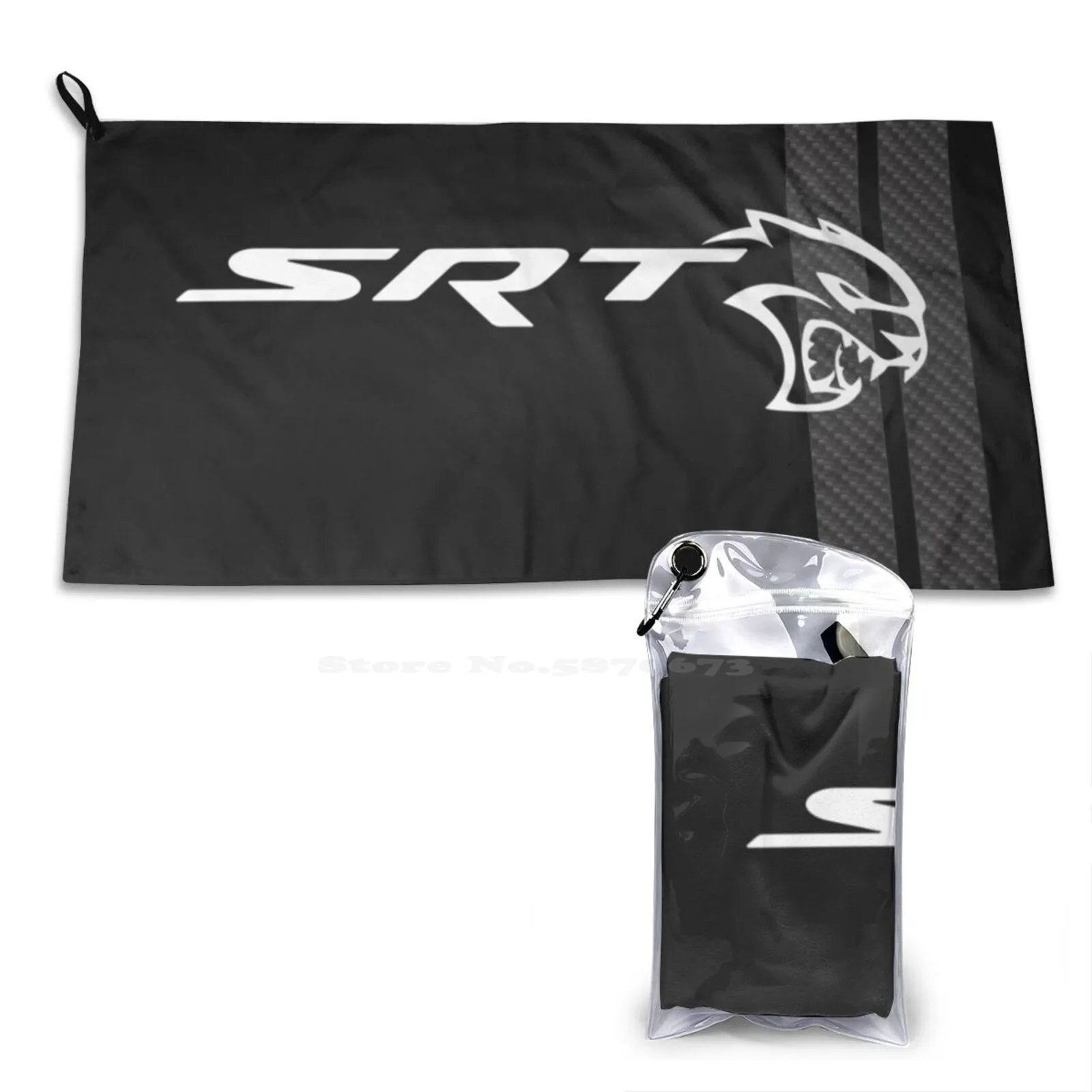 Hellcat Carbon Fiber Srt Sport Towels Outdoor Hiking Cycling Swimming Srt Mopar Hellcat Challenger Charger Neon Viper Chrysler