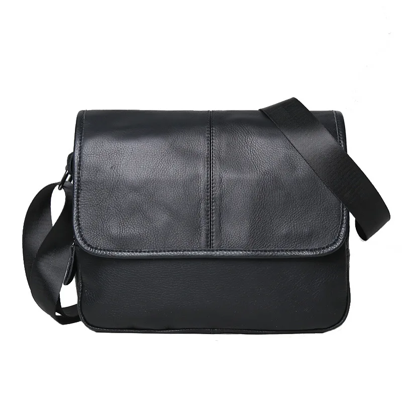 

Top Grain Leather Crossbody Bag Men's Commuter Large Capacity New Style Versatile Genuine Leather Purse