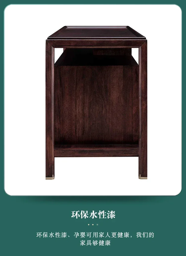 New Chinese solid wood TV cabinet storage locker integrated