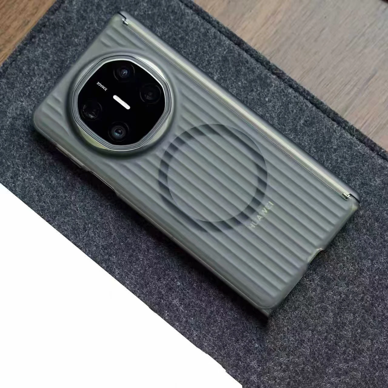 

For HUAWEI MATE X6 Case Simple Transparent Folding Screen Corrugated PC Cover For Huawei Mate X 6 Shockproof Bumper Funda