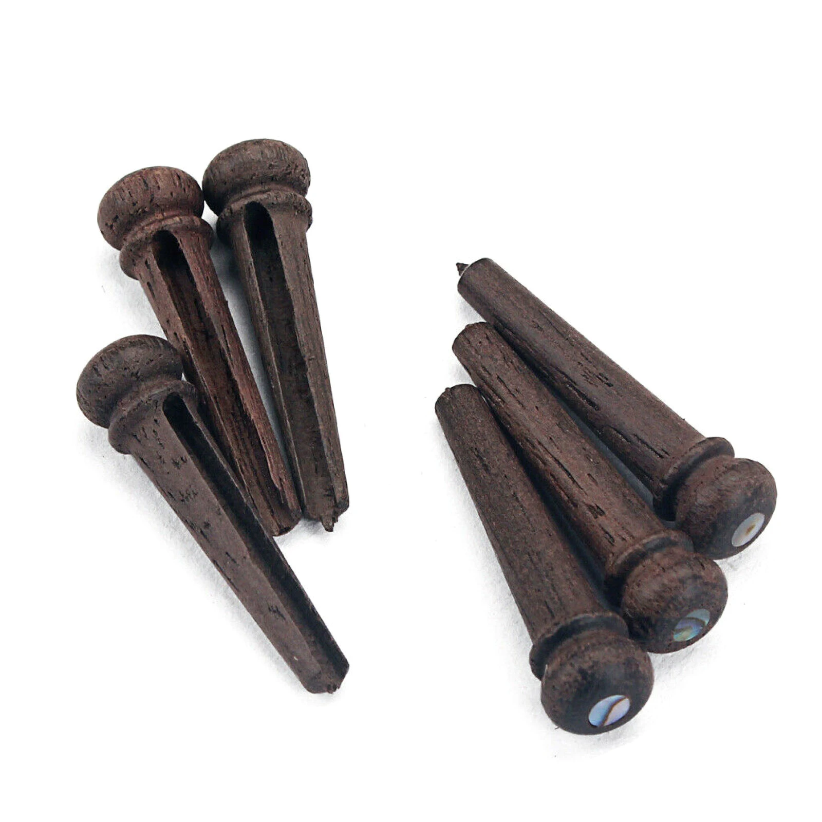 6 pacote premium jacarandá guitarra ponte unhas cordas pinos com verde pérola escudo pontos para acessórios de substituição guitarra