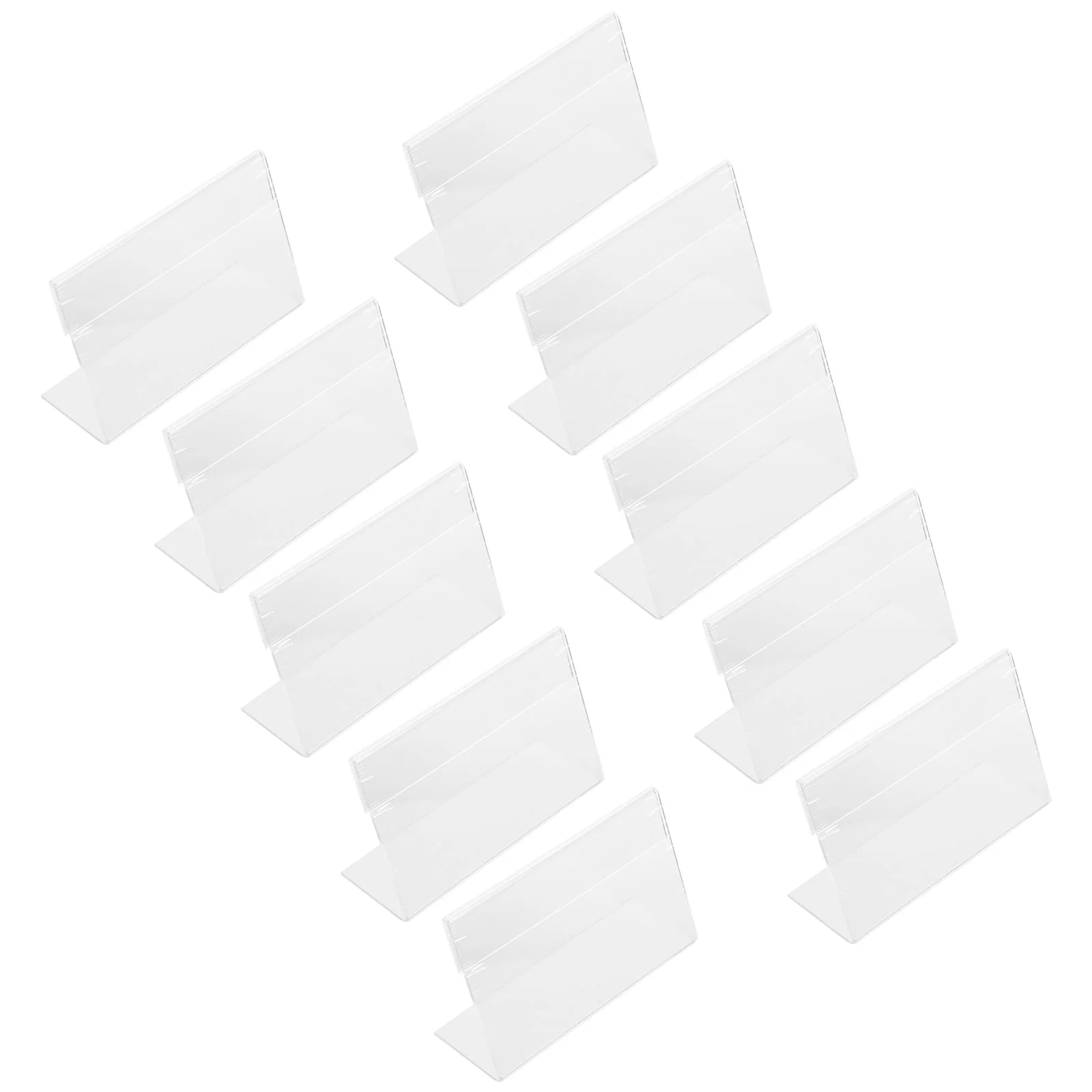20 יח תווית מחזיק מחיר אקריליק תג סימן צורה שילוט מחזיקי תצוגה לעמוד מדפים משרדיים
