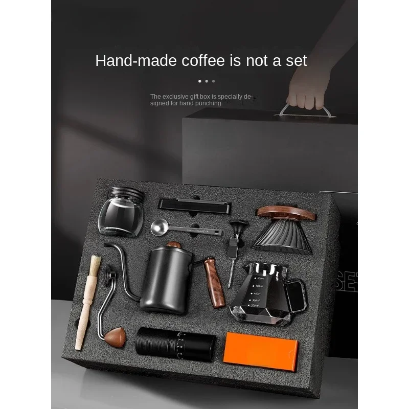 Hand Made Coffee Maker Suit Gift Box Manual Coffee Machine Small Household Grinder