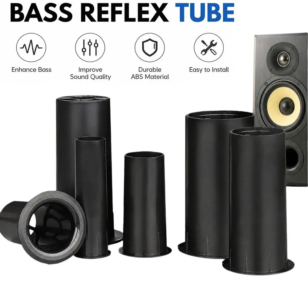 Speaker Vent Accessories Plastic Bass Reflex Tube Black DIY Speaker Port Tube Vent Pipe