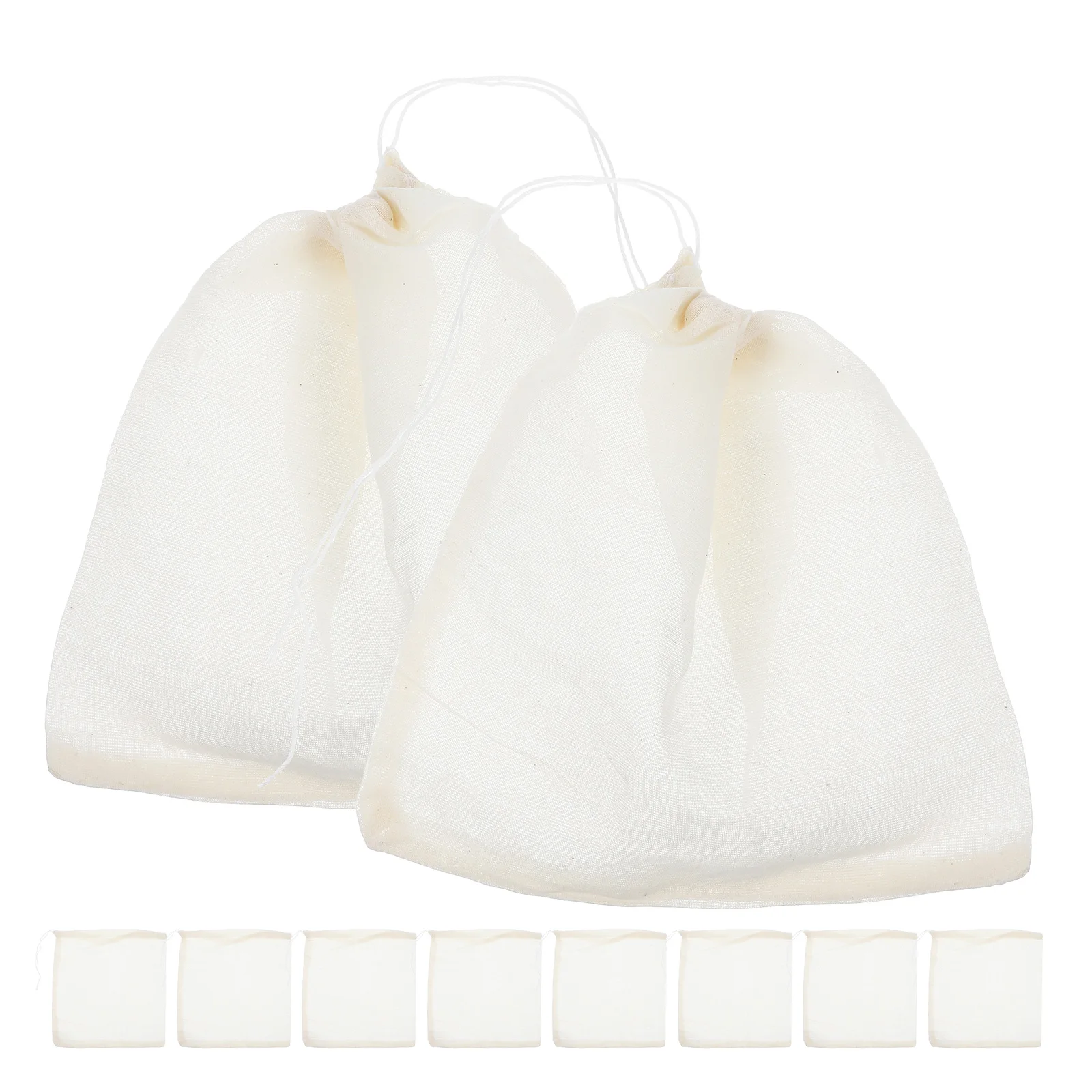 

Reusable Cotton Drawstring Straining for Boiling Soup Herbs Spice Tea Filter Mesh Food Brew Cooking Tool 100% Pure Gauze