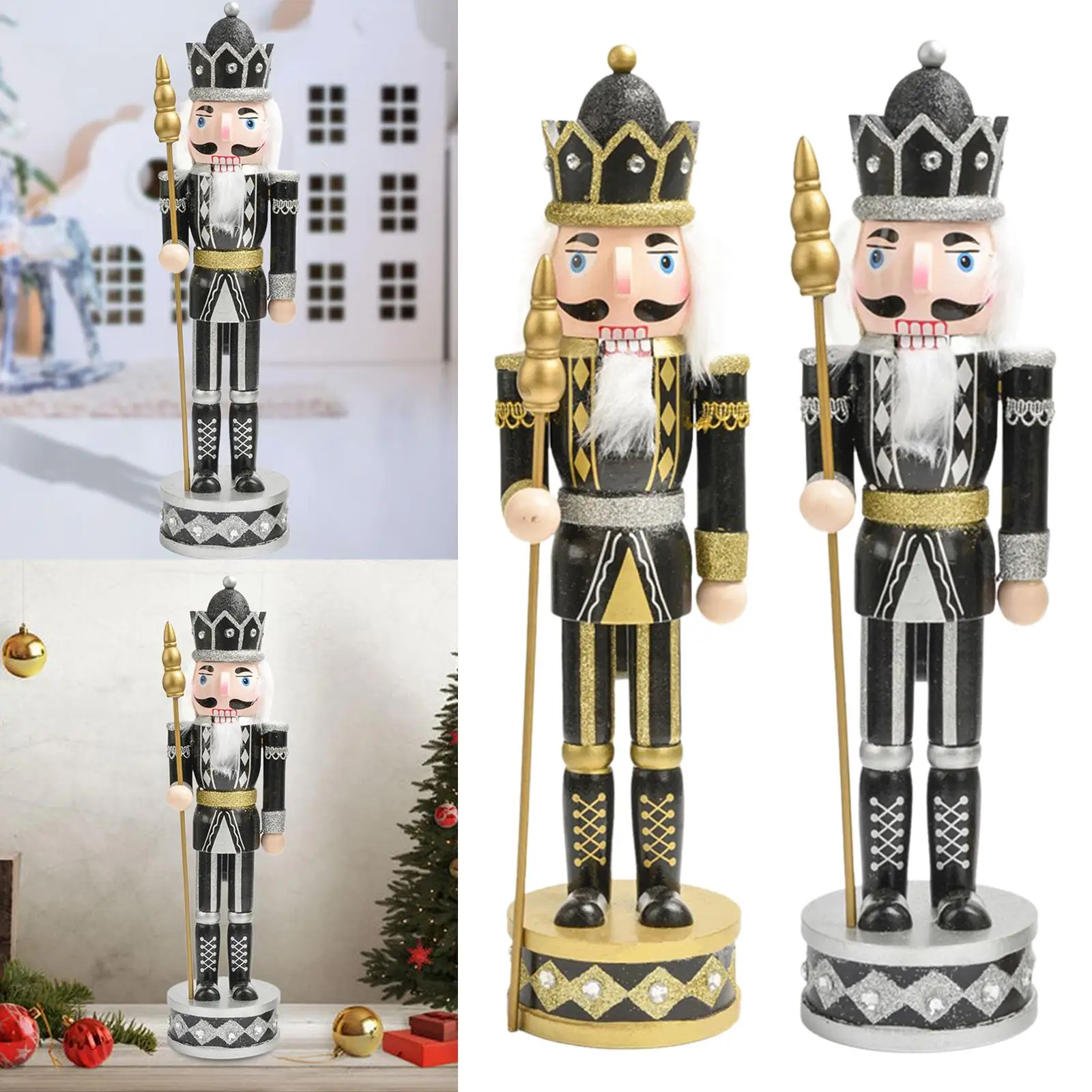 Nutcracker Figures Traditional Figurine Nutcracker Ornament for Office Desktop