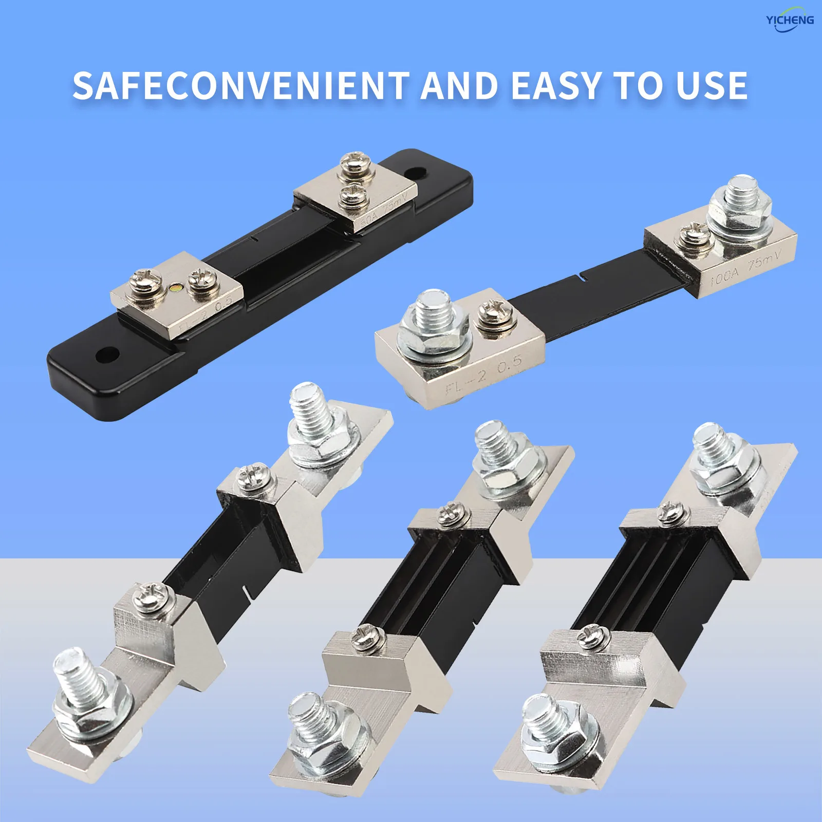 YICHENG DC Ammeter 44C2 Pointer Type Mechanical Meter for Accurate Current Reading.20A~500A /75mV.Equipped with current divider